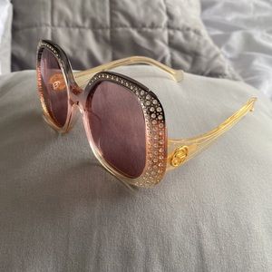 Gucci Women's Crystal-embellished Square Sunglasses
